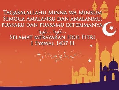 webcika's tweet photo. Kami mengucapkan, Selamat merayakan Idul Fitri 1 Syawal 1437 H https://t.co/hWGxtC0Ynu