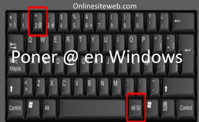 Arroba en teclado ingles Arroba en teclado ingles