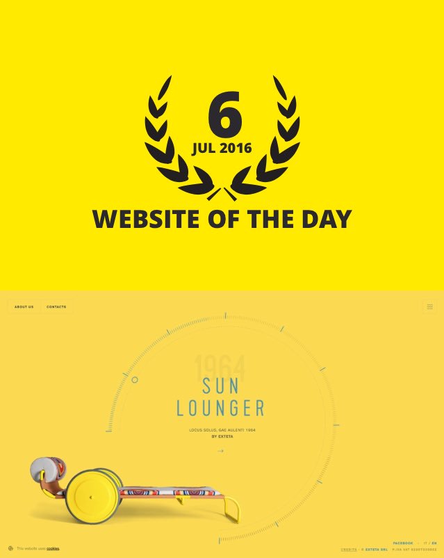 GustoIDS's tweet photo. Time to get together on the Sun Lounger and celebrate: locus-solus.it created for #Exteta #SOTD @cssdesignawards https://t.co/nLUbqk6eW5