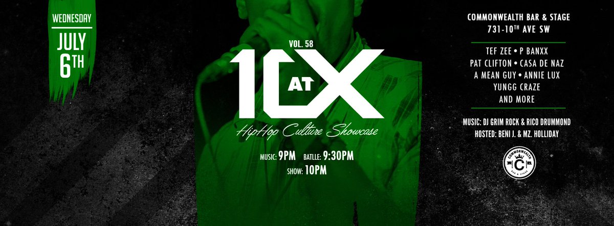 10at10_'s tweet image. TONIGHT at @CommonwealthYYC see @AnnieLuxMusic @patcliftonmusic @Philly_O_ACK @_Ameeno @HerNameIsNAZ n more! #yyc