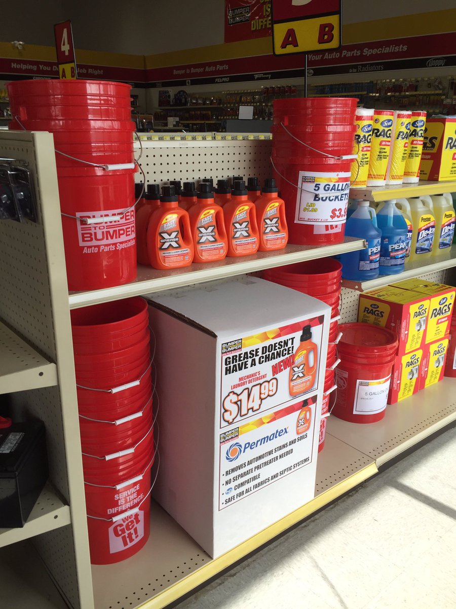 _cope55's tweet photo. New product!  Grease X laundry detergent for mechanics.  Available at Bumper to Bumper stores. https://t.co/Nqt0rTJwkp