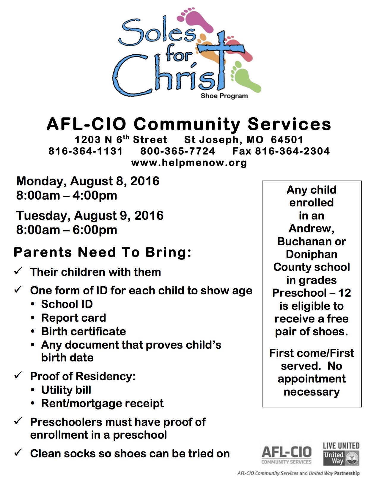 St. Joseph School District on Twitter "Save the dateAug 8 & 9! Any