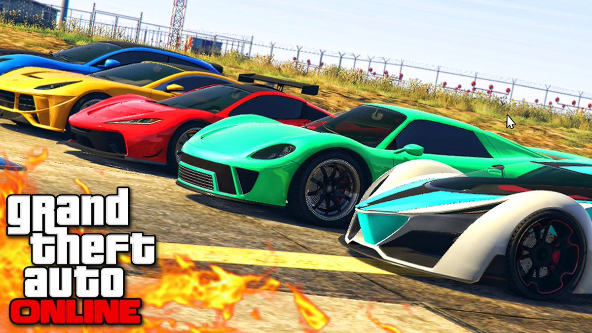 Dutygameplays's tweet photo. LOS COCHES MAS RÁPIDOS DE GTA V ONLINE!! 
Dale calor!! 💥💥💥
https://t.co/GpfjjWoJ0o https://t.co/gGEWqEdZH0