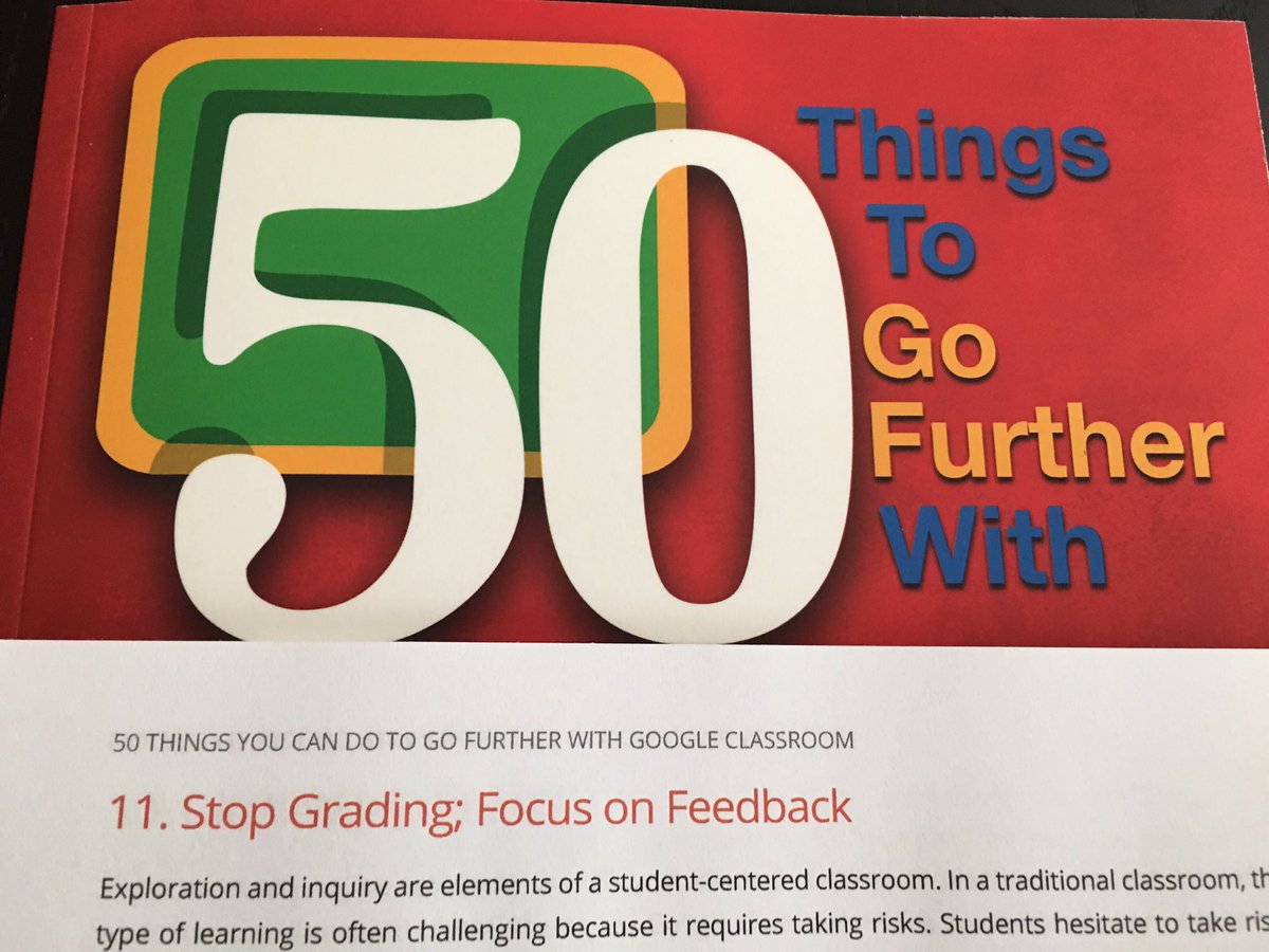 burgessdave's tweet photo. STOP Grading; Focus on Feedback!! Another way to GO FURTHER w/ #GoogleClassroom #tlap #gafe #GoogleEDU #edtech https://t.co/t4UpR1VcQ5