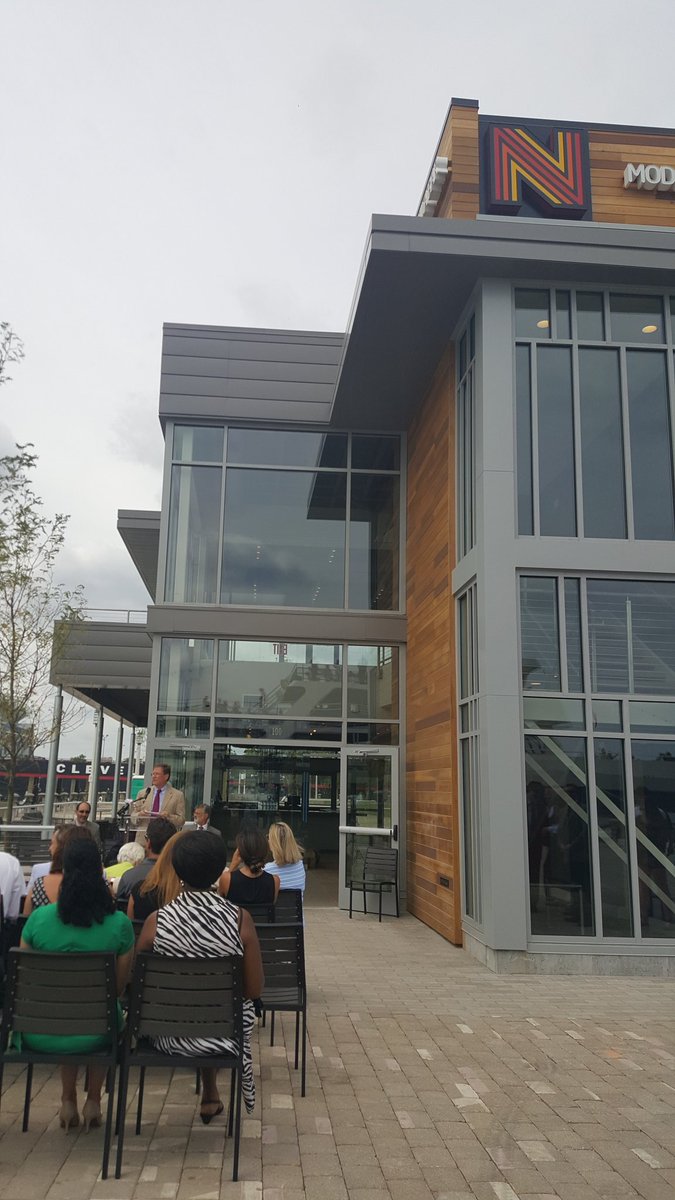 NCoastHarbor's tweet photo. Dedication of our new waterfront eatery @NuevoModMex joins @NCoastHarbor #lakefrontCLE #lakefrontdevelopment https://t.co/GcQ0w275Dm