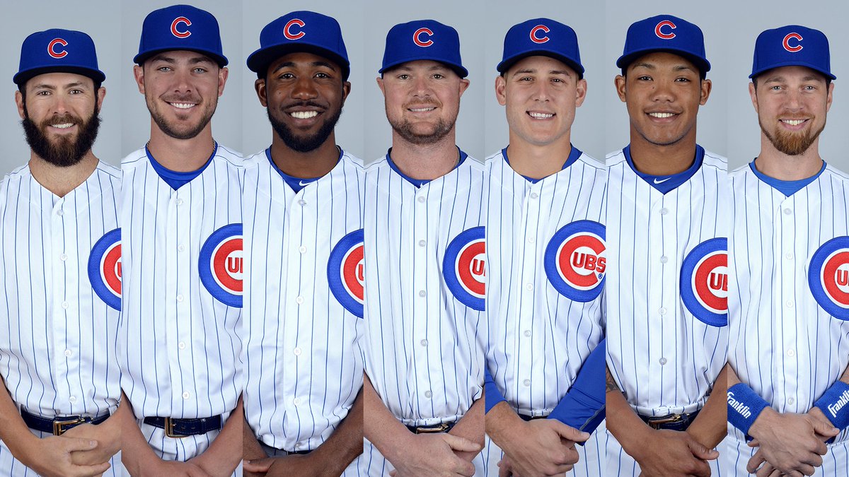 chicagotribune's tweet photo. Cubs make history as entire infield selected to start in All-Star Game https://t.co/SkEQjFUt36 via @MDGonzales https://t.co/vWZam34rVJ
