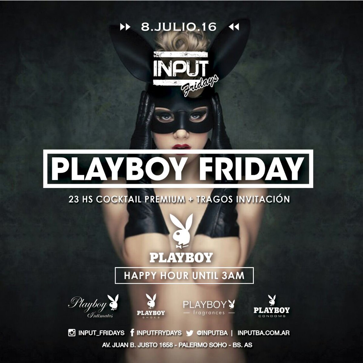 ValeDegenaro's tweet photo. Este viernes 8 #INPUT !!!! #PlayboyCondoms #PlayboyShoes #PlatboyIntimates #PlayboyFragances ✨🐰✨ https://t.co/oFv5ykU4Jv