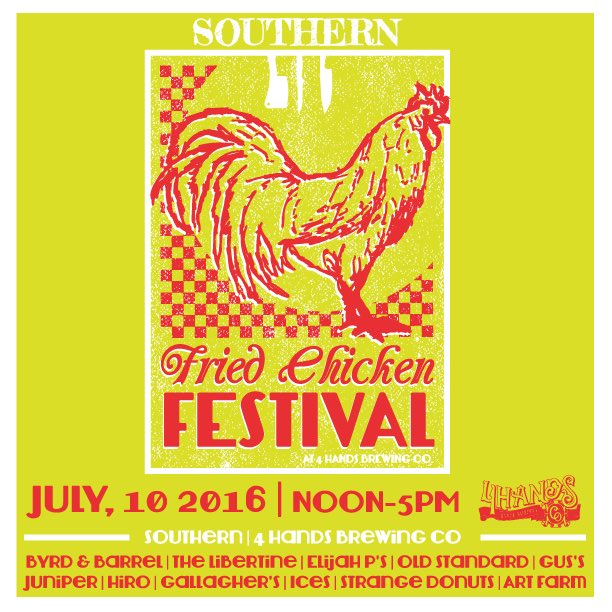 4HandsBrewingCo's tweet photo. Happy #NationalFriedChickenDay! Join us Sunday for a great party with @STLSouthern & friends! #southernchickenfest https://t.co/rUL3g633Rg