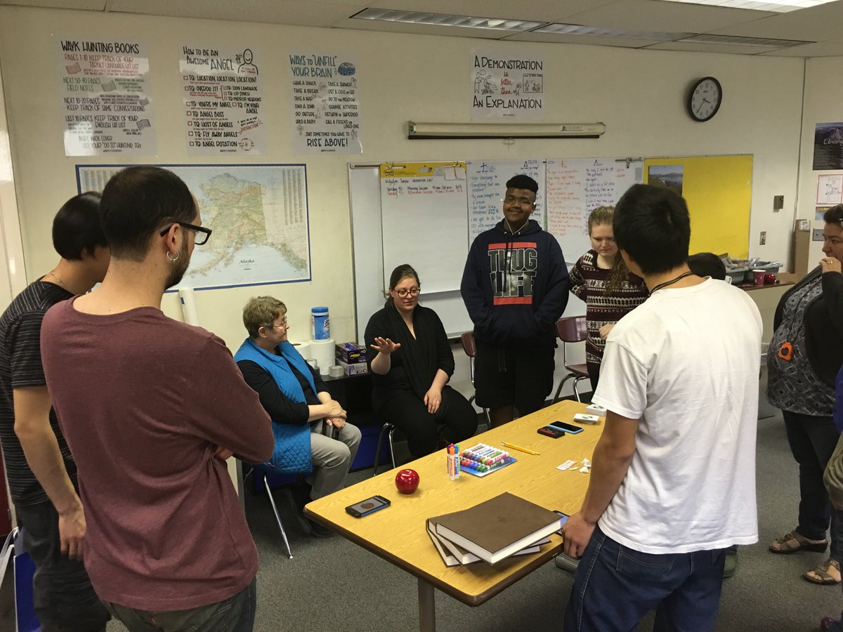 playWAYK's tweet photo. Susanna explains the nuances of the #WAYKsetup game to our team in Atka. #WAYKsummerAtka #NiiĝuĝimTunuu https://t.co/7X7vxYu1DR