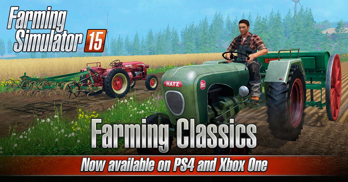 farmingsim's tweet photo. You can now get the Farming Classics DLC pack FREE on Xbox One and PlayStation 4. https://t.co/cm0mQ5VLkJ https://t.co/29yQ67GANa