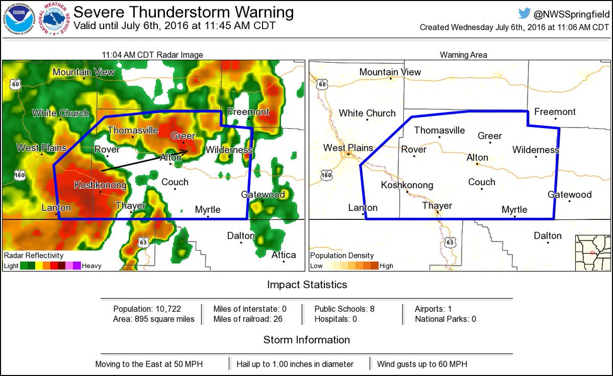 Amateur Radio on Twitter "⚠️ Severe Thunderstorm Warning