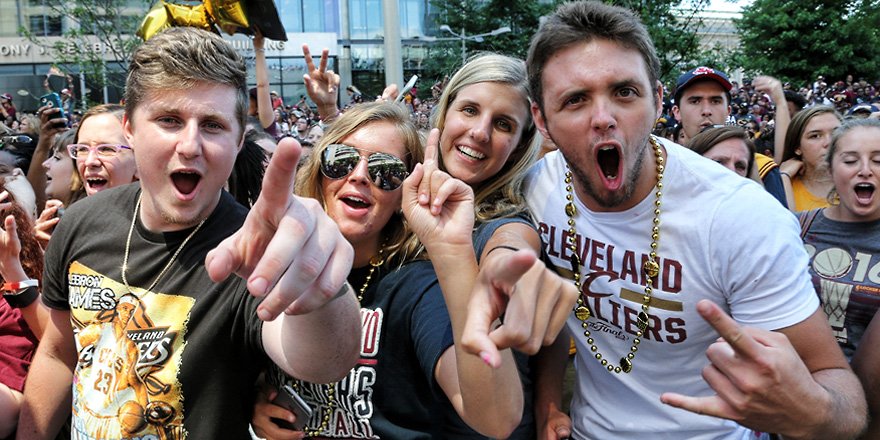 cavs's tweet photo. 2 weeks ago, #CavsParade took over! Were you part of the 1.3 MIL? Submit your reaction here: https://t.co/ZCGHUstPgN https://t.co/7LdHeSfGSZ