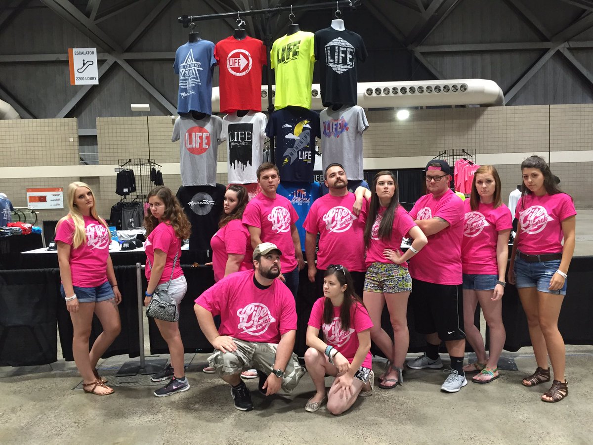 lifemerchstore's tweet photo. The #lifemerch crew is ready to sell you some amazing #life2016 items! #cmalliance #allianceyouth #lifeconf16 https://t.co/lX6qjvoocf