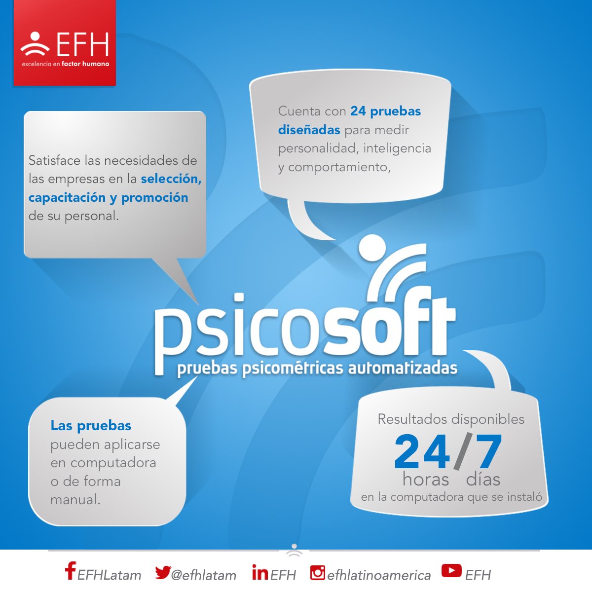 efhlatam's tweet photo. ¿Sabes qué es #Psicosoft? Conoce los beneficios que esta herramienta tiene para ti #FelizMiercoles https://t.co/PLZARCc1LT