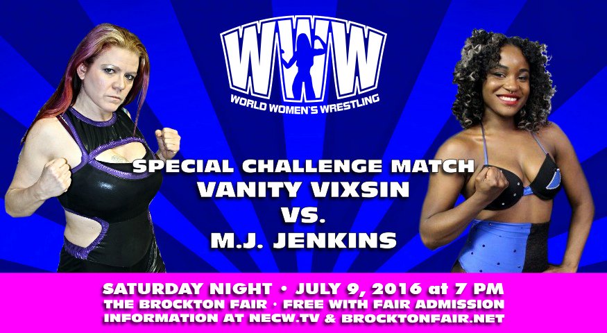 necw's tweet photo. 2 more bouts for Sat's @NECW presents World Women's Wrestling @BrocktonFair #TripleW #womenswrestling https://t.co/Y2gglYjrUQ