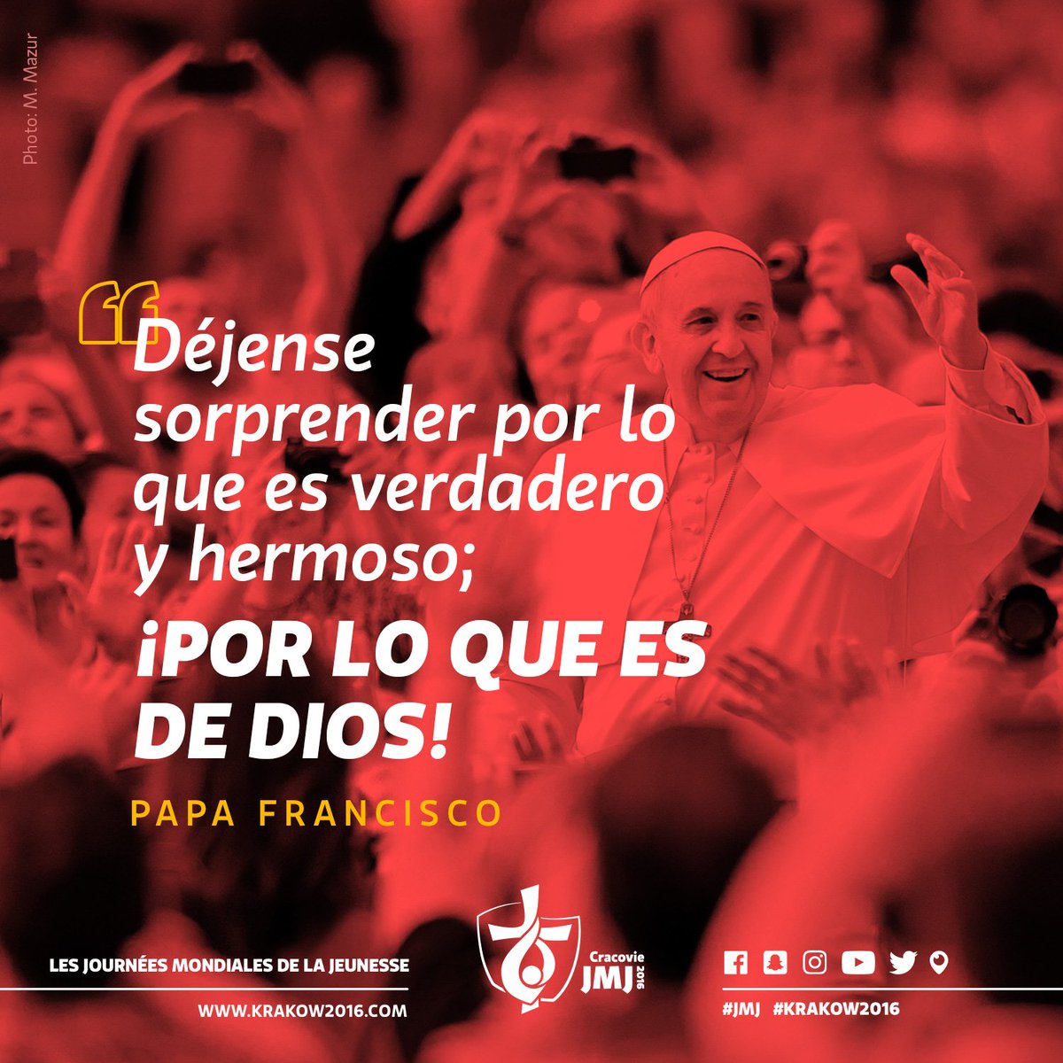 Sorprendámonos por lo que viene de Dios #Krakow2016
