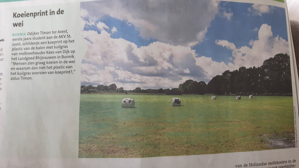 Ik zie graag #koeien in de wei, maar deze balen kuilgras met koeien print maken ook blij 😀. <a href="/KrommeRijnBTB/">KrommeRijnBTB</a>