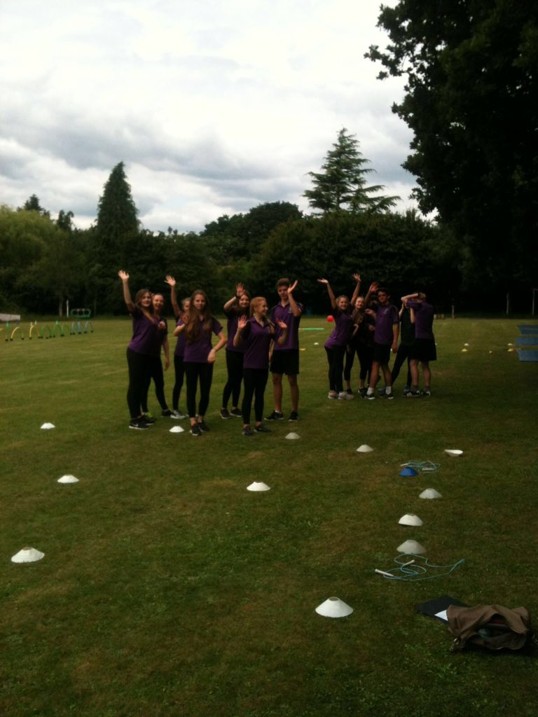 Bransgore sports day with our Year 10 Sports Leaders in action - well done 😊