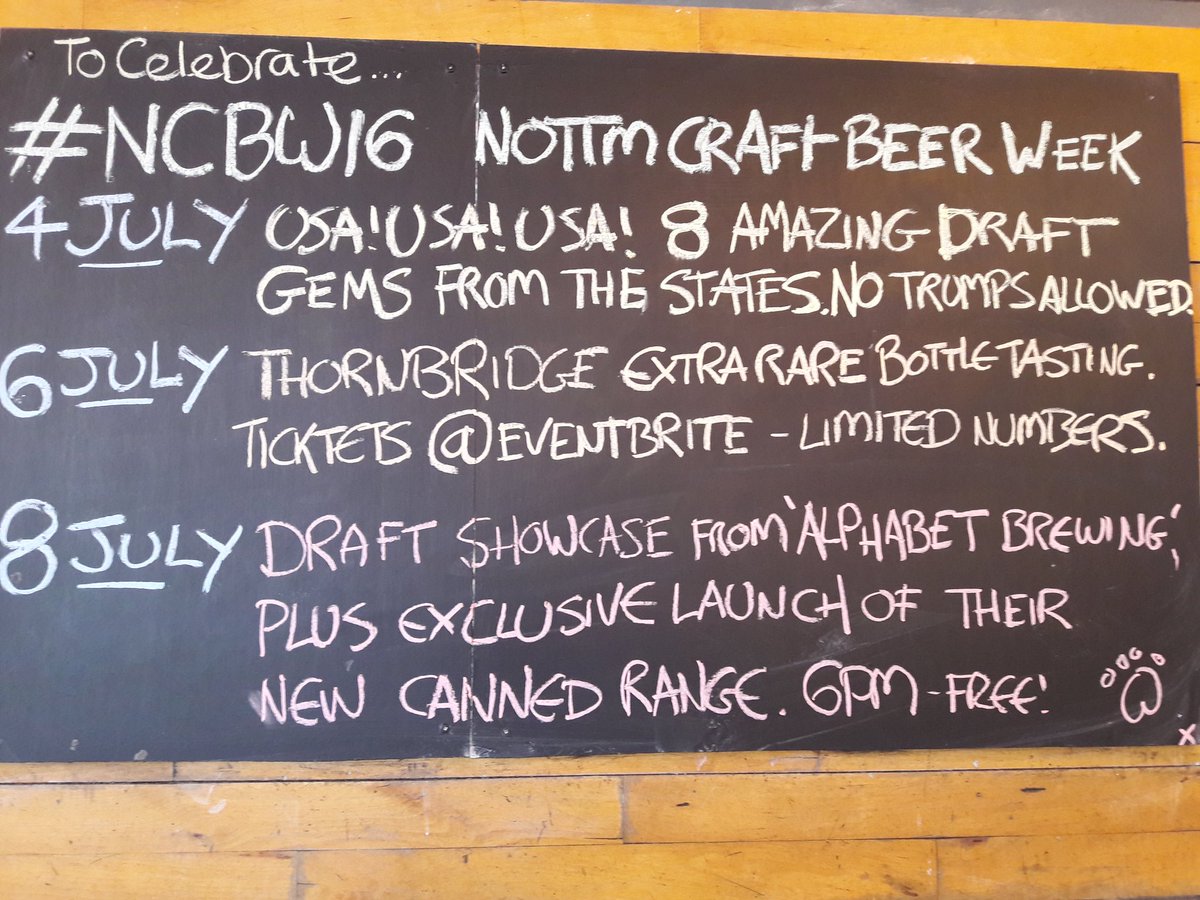 Meeegsy's tweet photo. Ready to go @BrewDogNotts still got a few spaces left for tonights @thornbridge rare beer tasting @ncbw16 #bottledog https://t.co/taS4YW5Az9