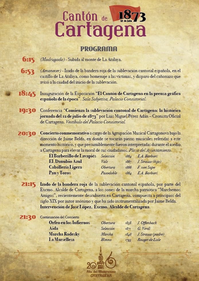 pepelopezct's tweet photo. El 12 de julio conmemoraremos durante todo el día 1 año más el inicio de la sublevación cantonal en #Cartagena #1873 https://t.co/6xu4SNTi2U