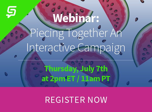 Snap_App's tweet image. Don't miss your first class tomorrow: Piecing Together an Interactive Campaign ow.ly/rRuY3018sGg #IC101