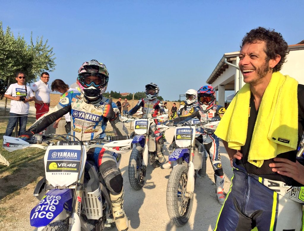 .<a href="/ValeYellow46/">Valentino Rossi</a> seems to enjoy the #Yamaha #VR46 Master Camp riders' company #theExperience #RevsYourHeart