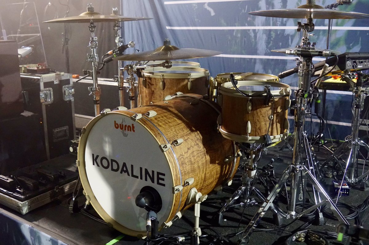 Here she is! <a href="/VinnyKodaline/">Vinny May Jr</a> new kit! Really happy how this turned out! All bubinga shells powered coated lugs&amp;hoops!