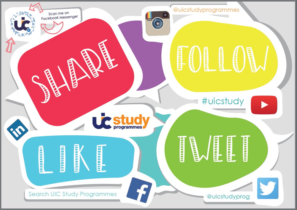 oiegjunior's tweet photo. Don't forget that we have lots of social media profiles! Check us out on Instagram and Facebook #uicstudy https://t.co/RCTKPa5FhD