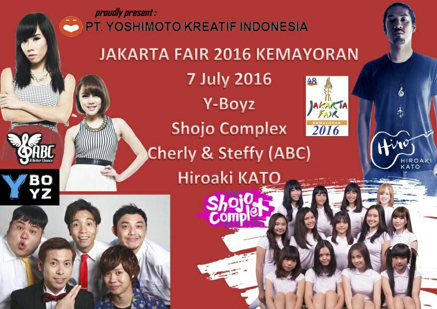 #TomorrowInJFK2016 ada lagi nih buat pecinta j-pop! Y-Boyz, <a href="/shojocomplex/">Shojo Complex</a>, <a href="/Cherly7uno/">Cherly juno</a> <a href="/Steffy_ai/">Stefanny Margaretha |</a> &amp; Hiroaki Kato!