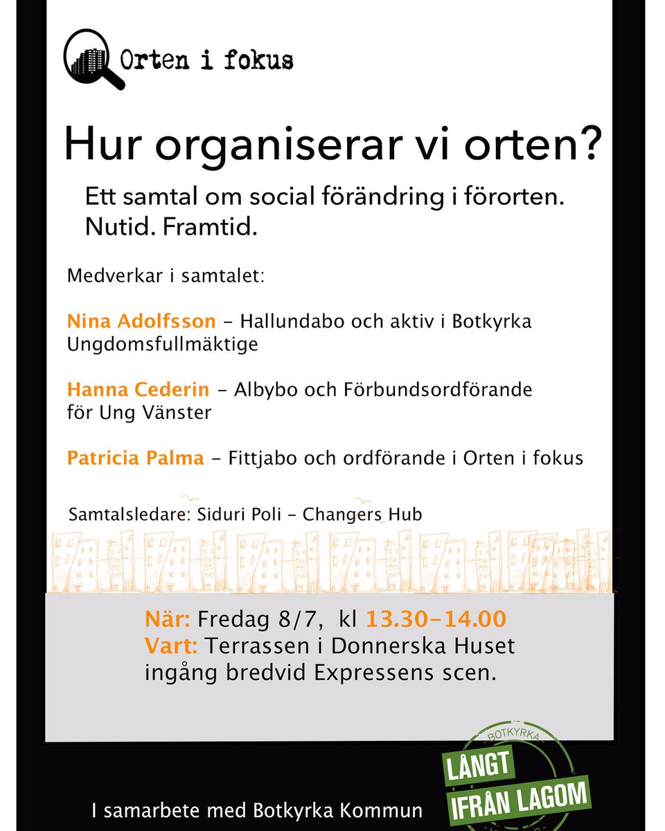 Shooo Visby!!! Vi ska till #Almedalen och ha två aktiviteter under @BotkyrkaKommun s popup! Kom förbi!!!  👊🏾🌟