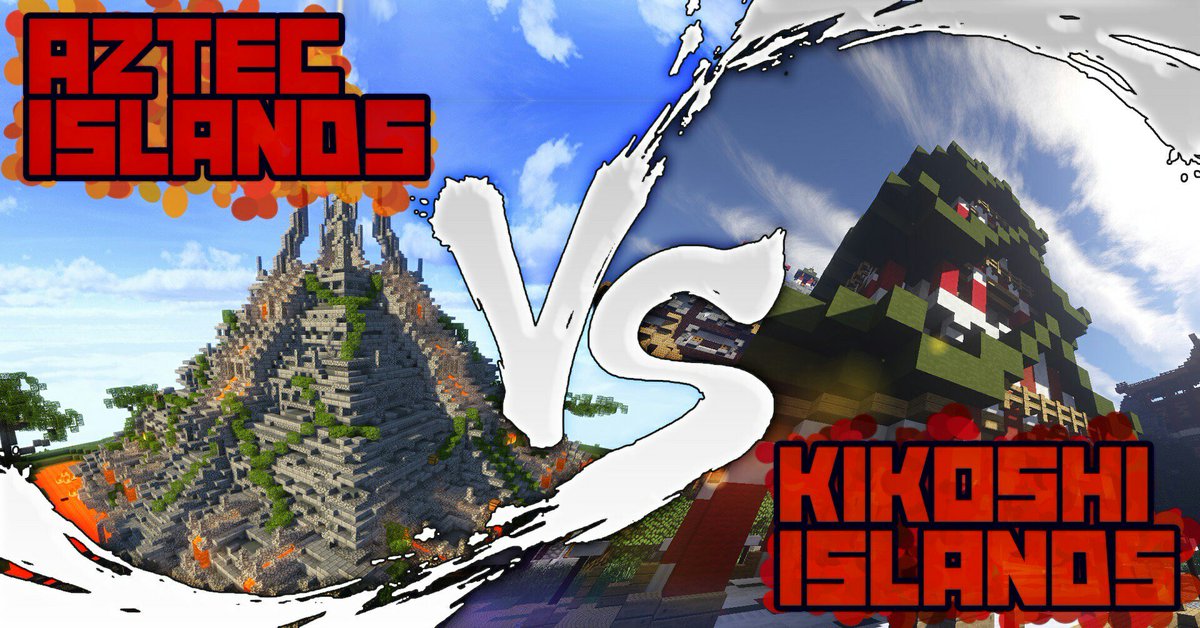 Mineplex's tweet image. Map Battle! Which Survival Games islands map do you like more?