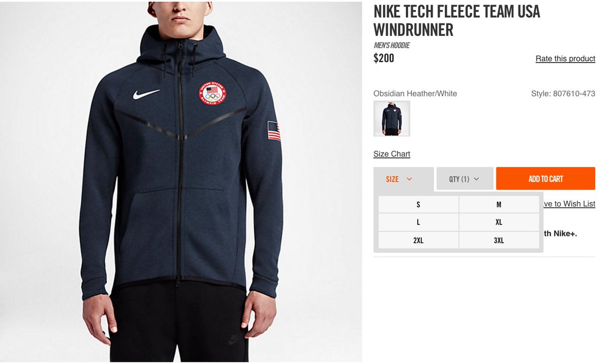 nike tech fleece jacket sizing