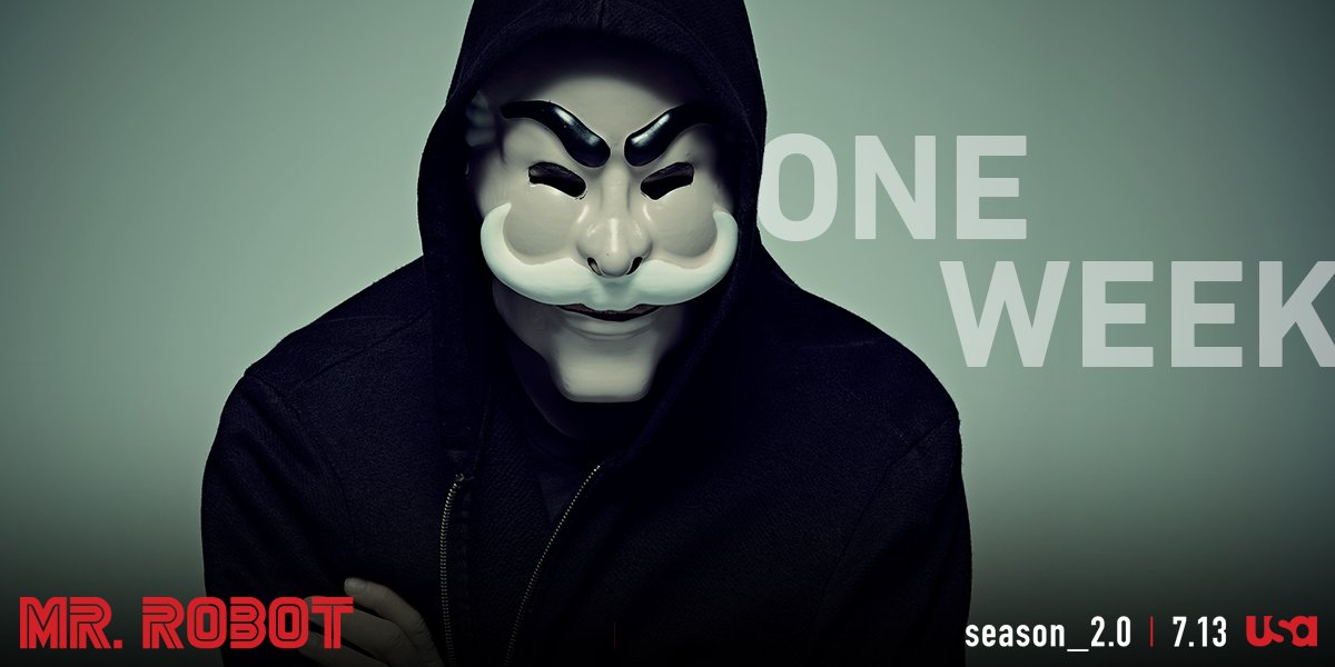 whoismrrobot's tweet photo. The world isn't ready for what comes next.

#MrRobot. season_2.0 premiere. 7.13.16. @USA_Network. https://t.co/4GLadFaH5A
