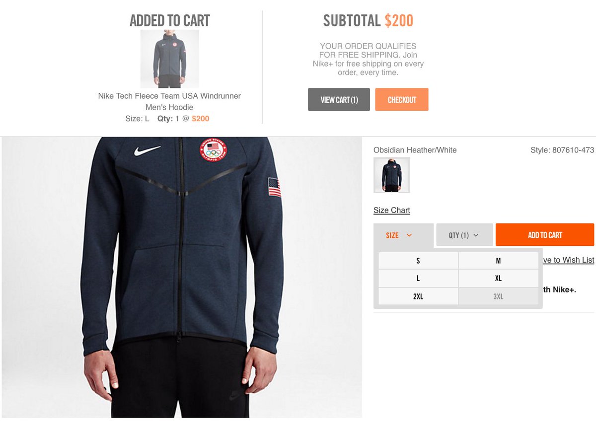 nike tech fleece team usa windrunner