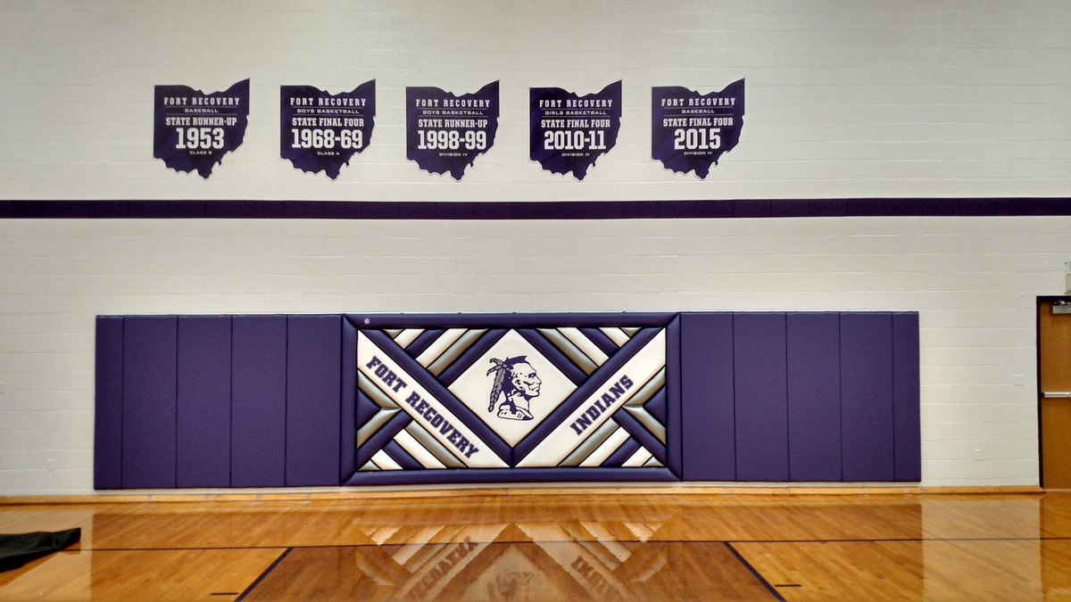 Firks_Justin's tweet photo. New protective wall pad has been installed in the Fort Site Field House! #frindians https://t.co/XSy1BR4Dob