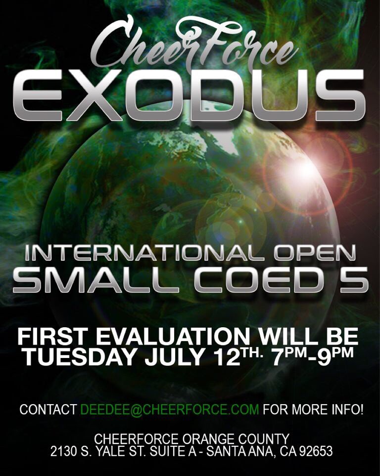CheerForceCA's tweet photo. Tryouts are coming! Spread the word &amp; welcome our newest teams! And don't forget, Lady Aztecs is back this January! https://t.co/rcxULsy5kW