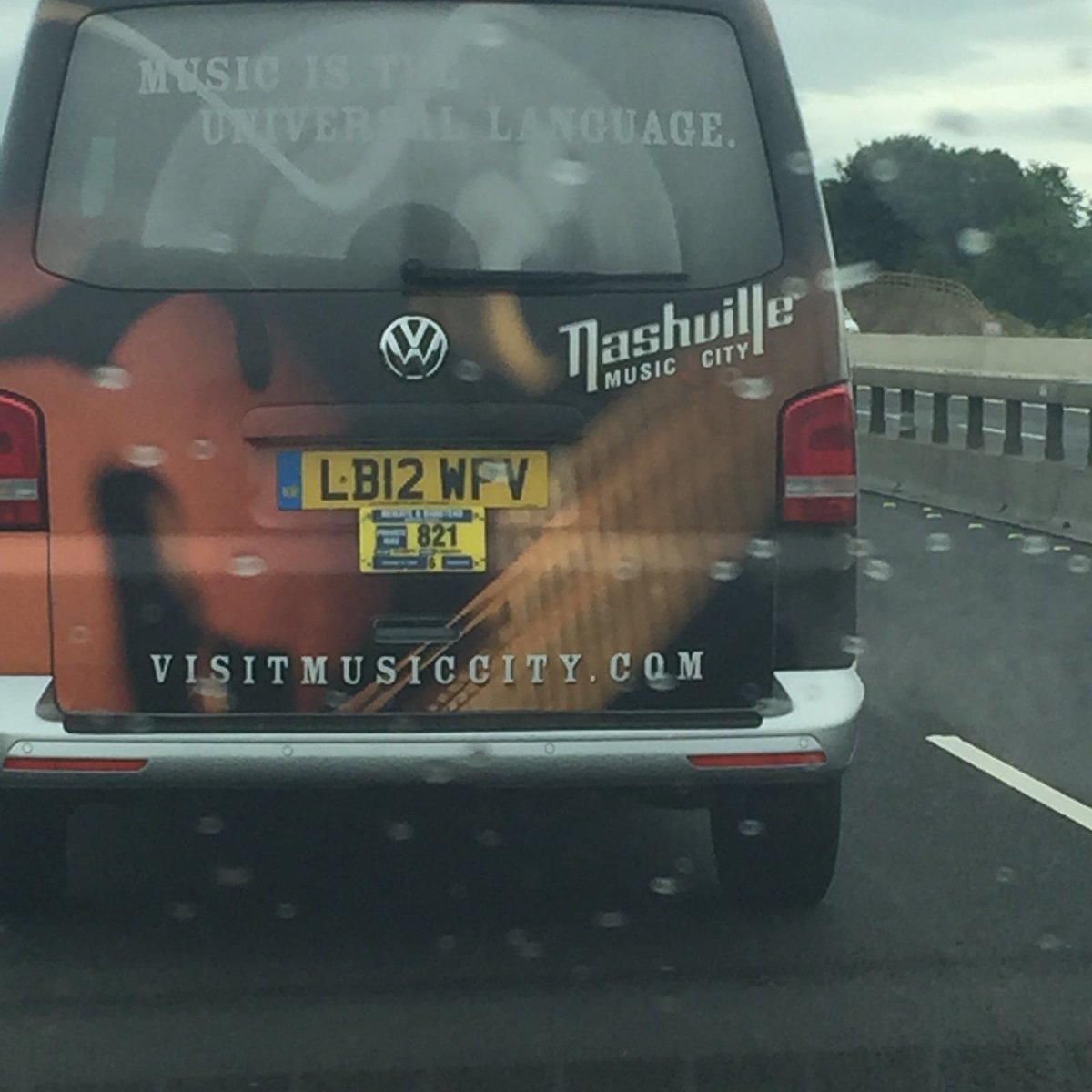 maggij8's tweet photo. On way home on the A66 #Scotchcorner, behind this taxi.....says it all! listening to @janson_chris #whereyoucomein https://t.co/b6xd433lsL