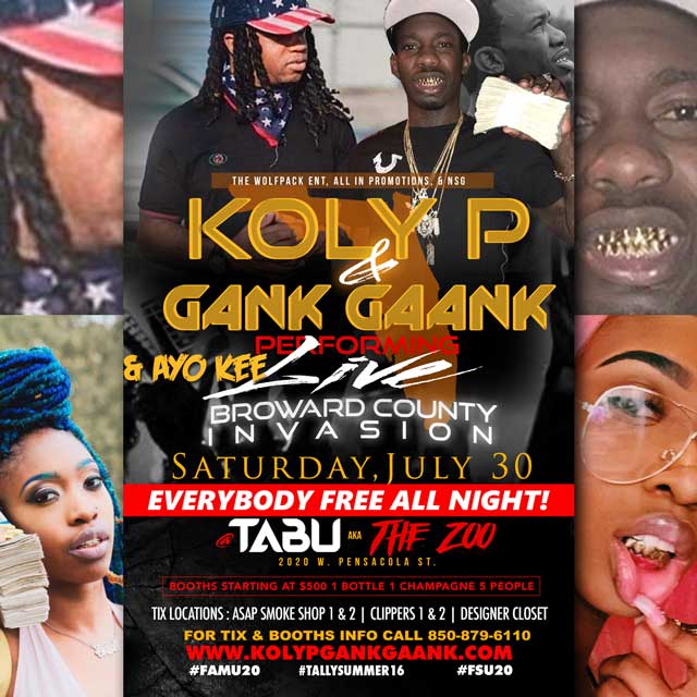 850Digital's tweet photo. #KolyP + #GankGaank + #AYOKEE LIVE • Saturday, July 30th at @TABU_NightClub • TIX/Info @ https://t.co/1PXRwMqgai https://t.co/bZuVNh5eAP