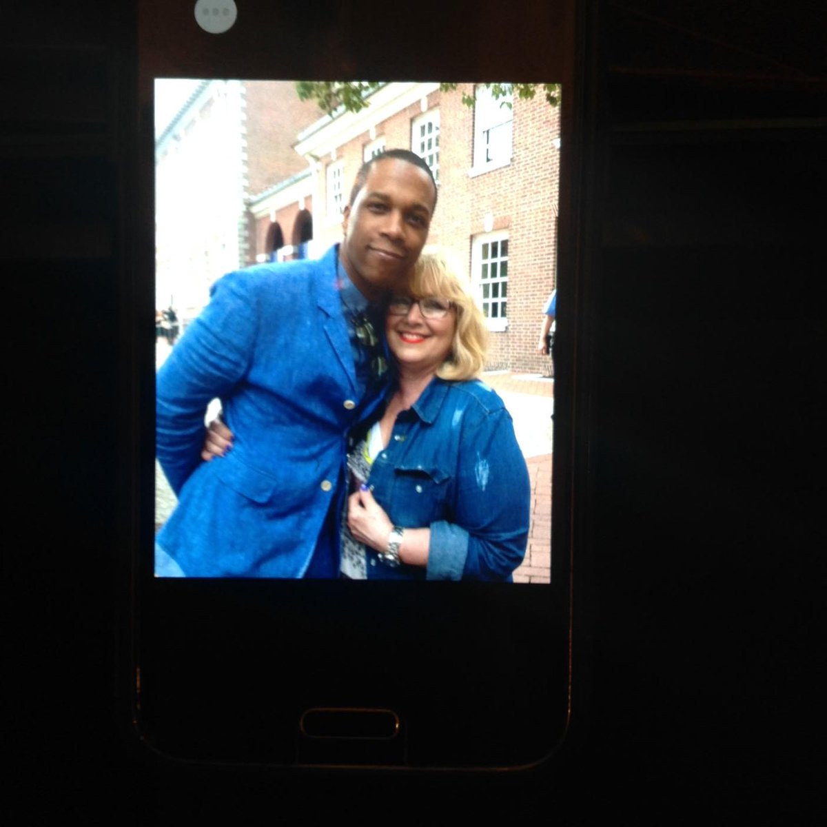 My moment with Leslie Odom Jr.
Tony Award winner "Broadway sensation " Hamilton" 
July 4th ...Welcome America ...