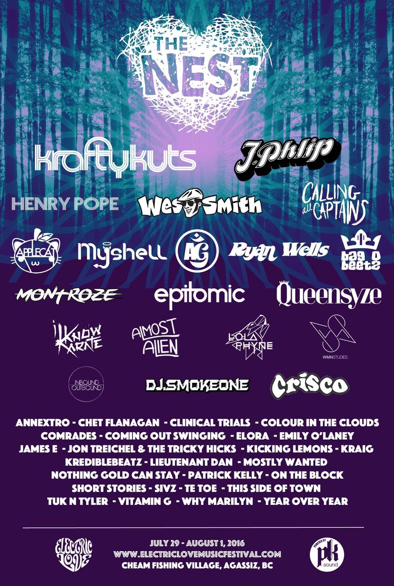electriclove67's tweet photo. #ELF presents The Nest stage powered by @PKsound ! Your source for breaks, house, baseline and pop punk! https://t.co/PkmjKVLDzg