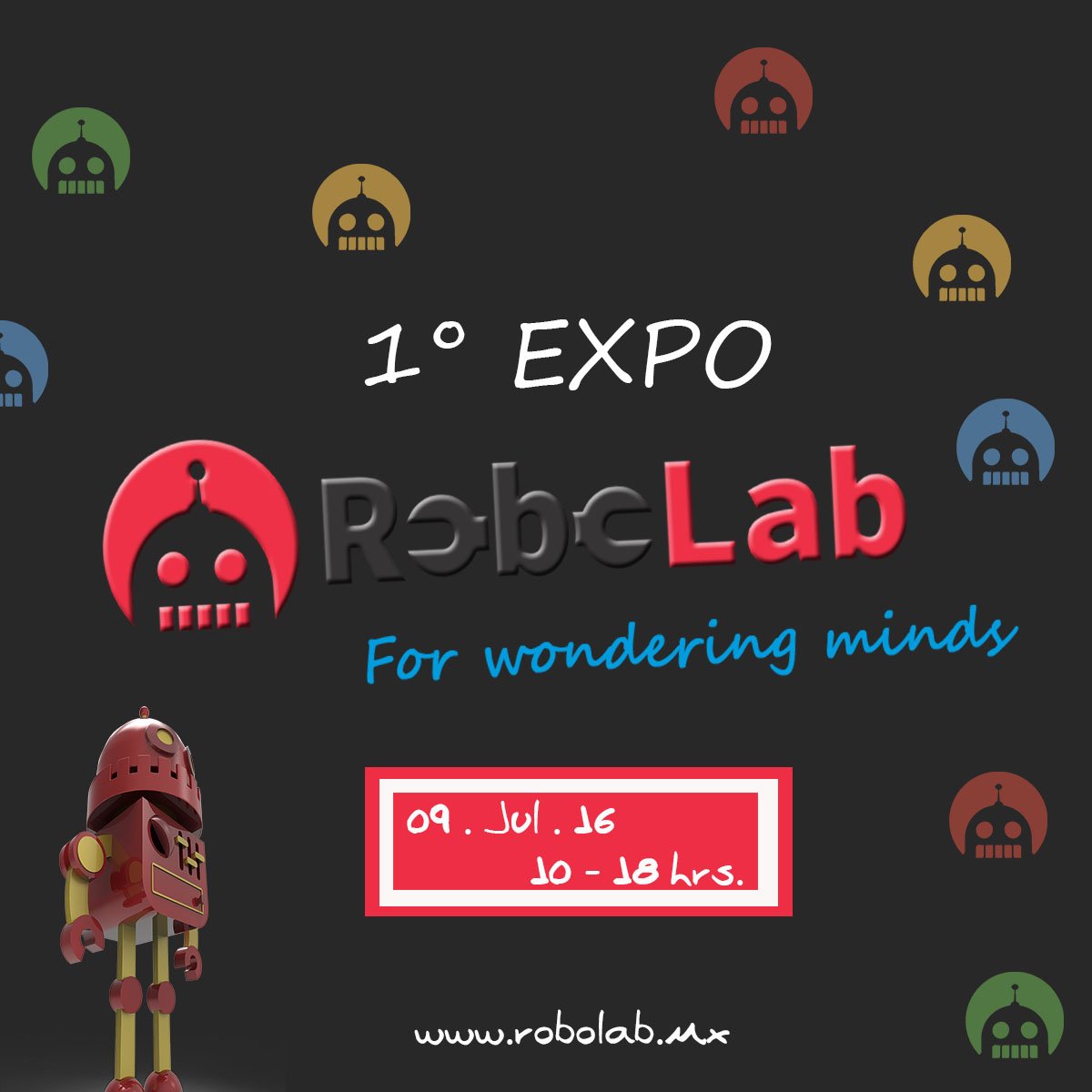Robolab_mx's tweet image. ¡No te pierdas la 1° Expo RoboLab!
La cita es en Parque de los Venados de 10a.m a 6p.m. ¡No Faltes! #SomosRobolab