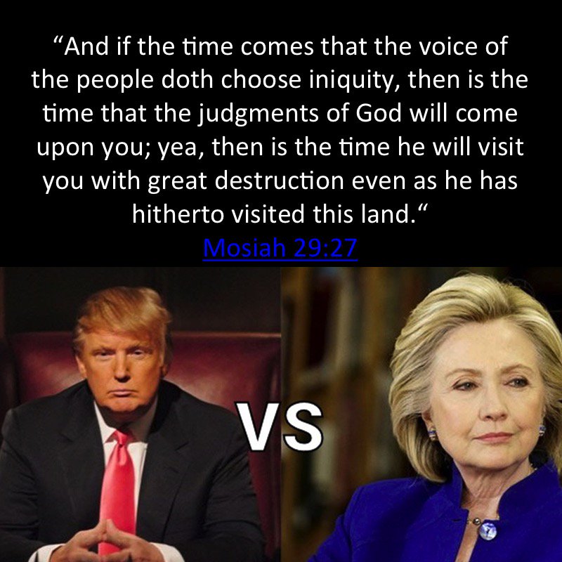 DECISION: 
 Mosiah 29:27

#TruthAboutAmerica #Election #America 
#Prophecy #Scripture #ThisLand #Iniquity #VoiceOfTh