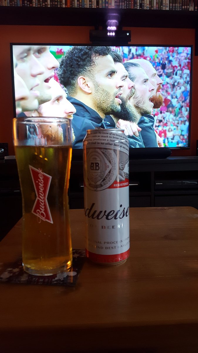 RGriff3's tweet photo. Thank you @BudweiserUK for your generosity with the free drink to watch tonight's game #CymruAmByth @Sades_Flint https://t.co/rkccv82DF7