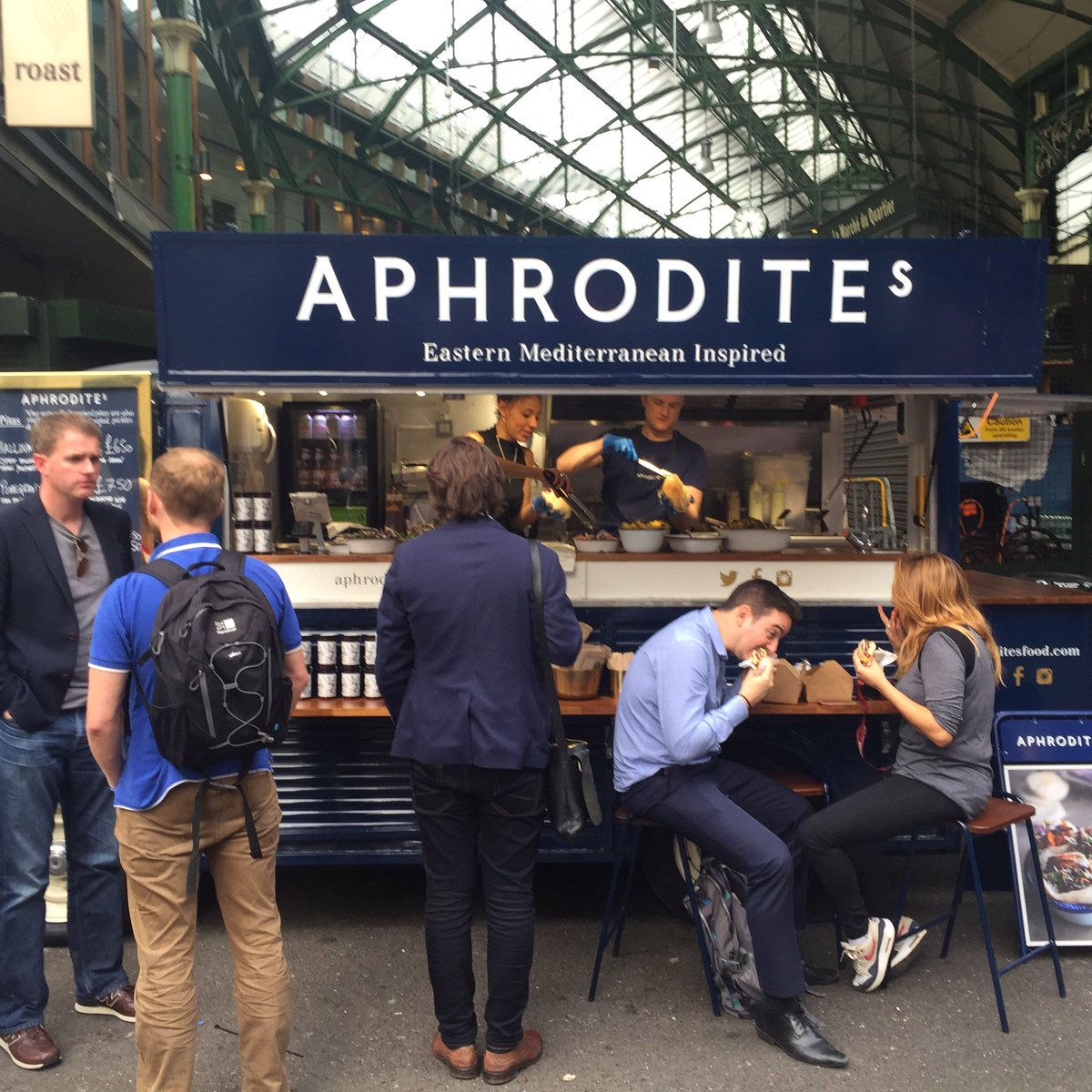 PizzaLenta's tweet photo. @AphroditesFood debuting tonight in Stoney Street, making sweet, street food music. #summer nights @boroughmarket https://t.co/NBJPA1asUz