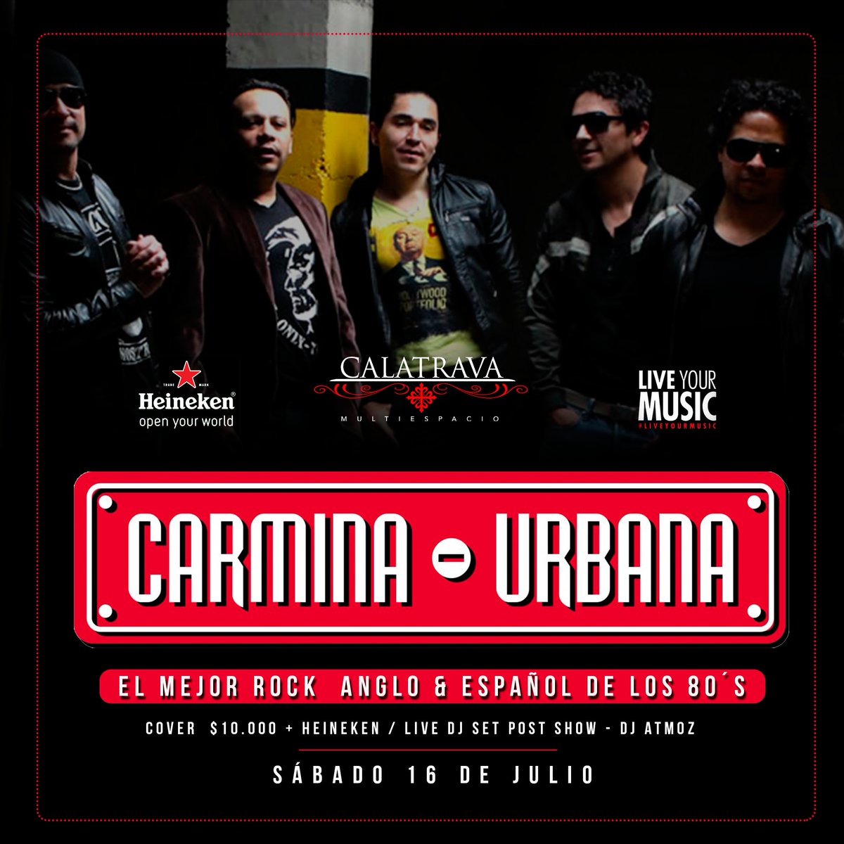 Calatravamulti's tweet photo. #Calatrava #Tunja &amp; #Heineken #LiveYourMusic presentan CARMINA URBANA #EnVivo #SaveTheDate: 16.07.2016 #SomosLaRUMBA https://t.co/nrgHBQpRZL