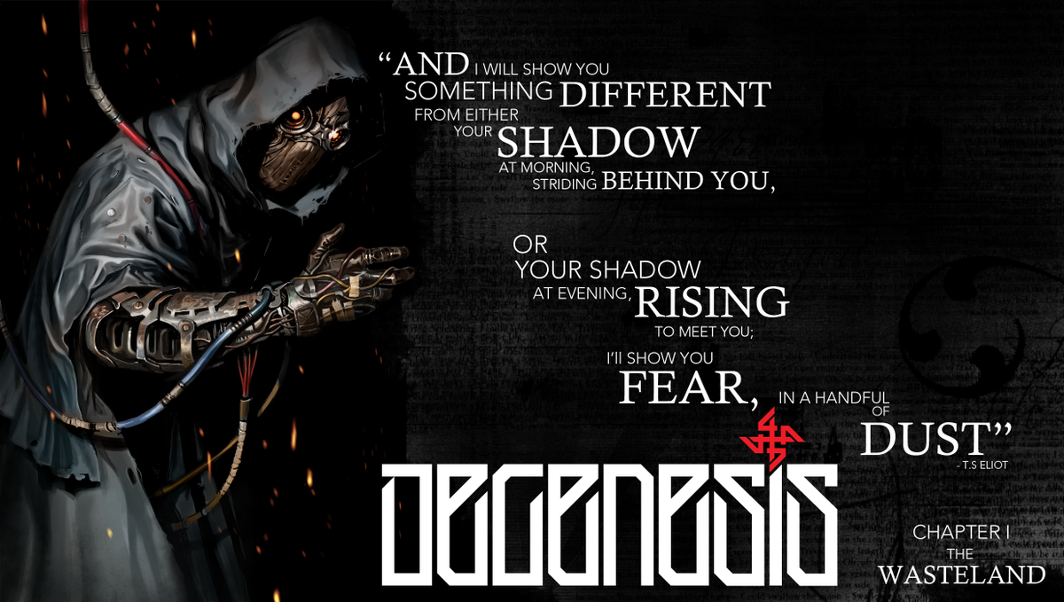 samsleney's tweet image. Had a lot of fun lately making these titlecards for one of the best RPG's I've ever ran. #DEGENESIS #SIXMOREVODKA