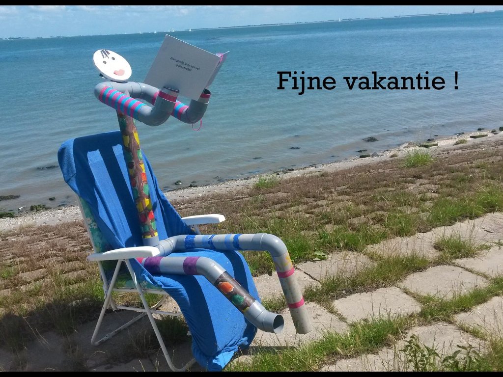 SjaakHart's tweet photo. Mister PVC is al op vakantie @WavinNL Alkmaar volgt in week 31,32&amp;33 https://t.co/psaOKphPE2