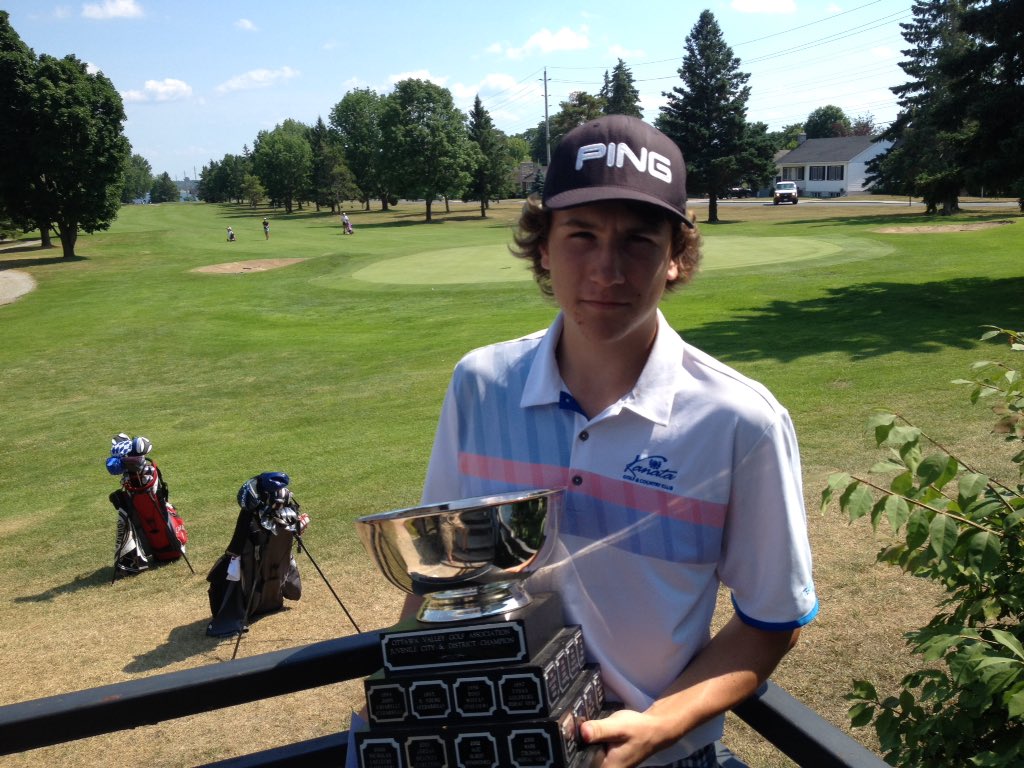 FlagstickJoe's tweet photo. @the_ovga Juvenile City &amp;District Champion at Prescott Golf Club is @Cam_Golf2 - Cameron Belanger, Kanata Golf Club https://t.co/lcxjA4q3LA