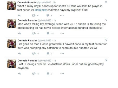 SportsMaxZone's tweet photo. Denesh Ramdin has come out swinging against the chairman of selectors. Do you agree with what he did? #smaxzone https://t.co/EYghtHQCQg