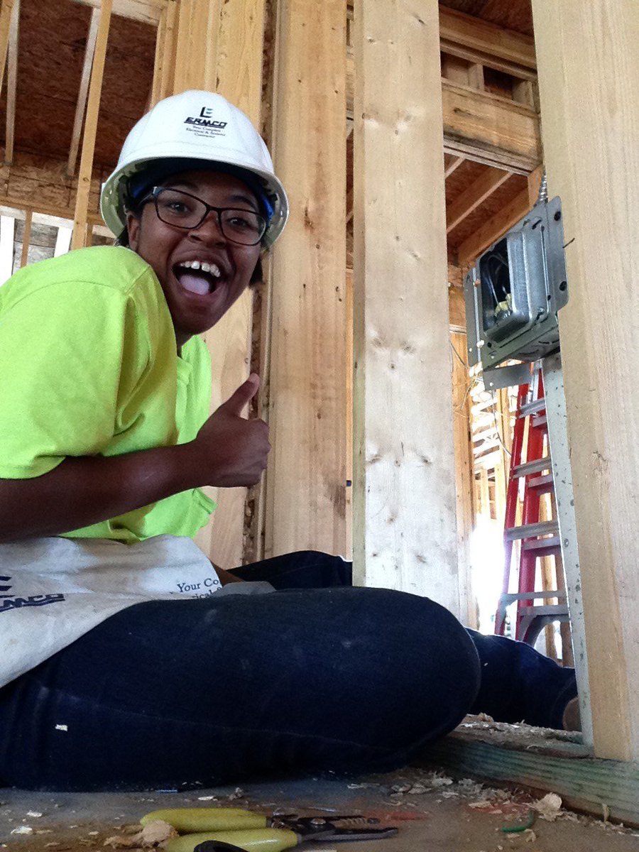 ACEMentorIndy's tweet photo. 2015 NCHS ACE Alum, #constructionmanagement major and #intern Kathy Berryhill hard at work @ERMCOInc! #faceofACE https://t.co/bDhZNDJqbq